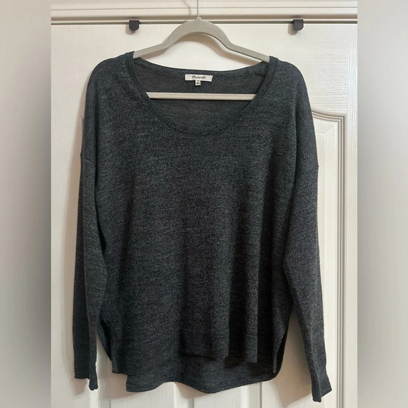 MADEWELL Southstar Merino Wool Blend Long Sleeve‎ Gray Sweater. Size Medium. - Picture 1 of 8